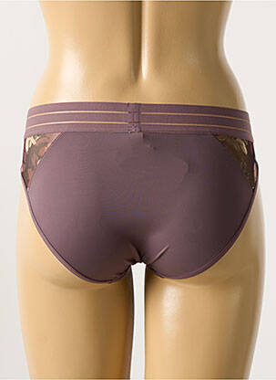 Chilot efect material satinat violet MAISON LEJABY femeie