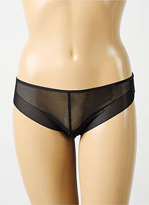 Tanga efect material satinat negru CHANTELLE femeie