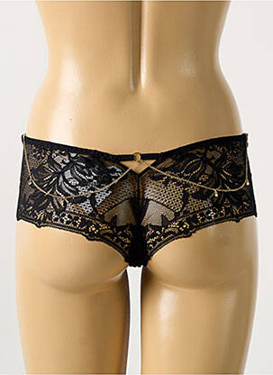 Shorty efect material satinat negru AUBADE femeie