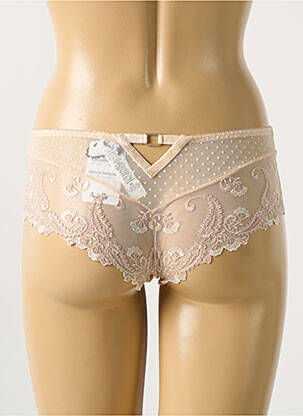 Shorty efect material satinat bej AUBADE femeie