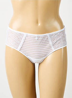 Shorty efect material satinat alb SIMONE PERELE femeie