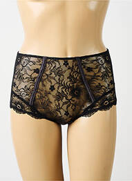 Shorty efect material satinat negru MAISON LEJABY femme