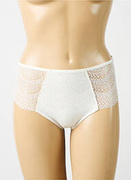 Shorty efect material satinat alb SIMONE PERELE femme
