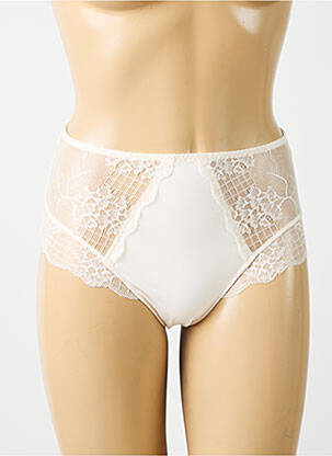 Shorty efect material satinat bej SIMONE PERELE femeie