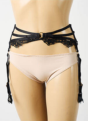 Corset/jartieră efect material satinat negru AUBADE femeie
