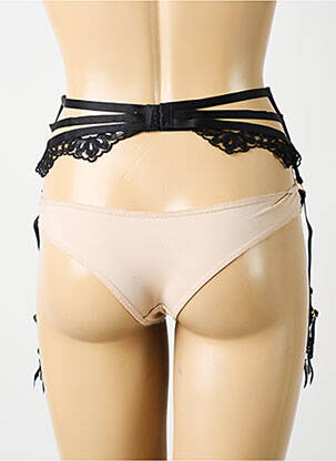 Corset/jartieră efect material satinat negru AUBADE femeie