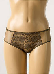 Shorty efect material satinat verde SIMONE PERELE femeie