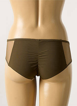 Shorty efect material satinat verde SIMONE PERELE femeie