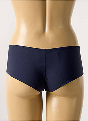 Shorty efect material satinat albastru MAISON LEJABY femeie