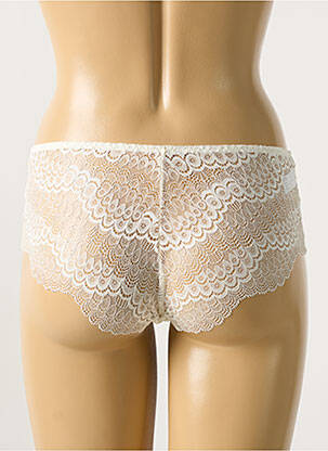 Shorty efect material satinat alb SIMONE PERELE femeie