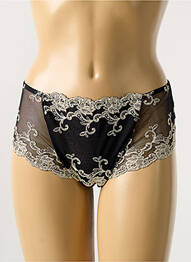 Shorty efect material satinat negru AMBRA femme