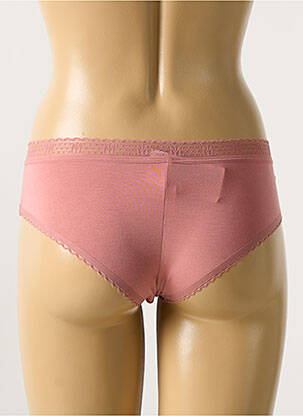 Shorty efect material satinat roz MAISON LEJABY femeie
