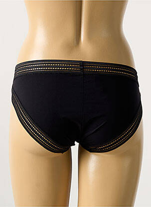 Chilot efect material satinat negru MAISON LEJABY femeie