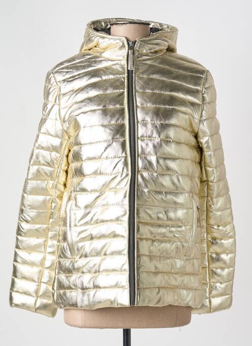 Geacă matlasată buzunare cu glugă auriu LADC femme