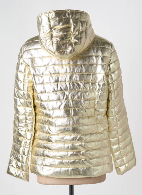 Geacă matlasată buzunare cu glugă auriu LADC femme