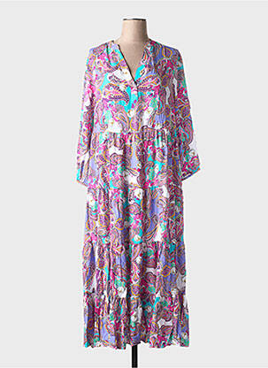Rochie lungă mâneci lungi mâneci lungi violet ROSA FAIA femeie