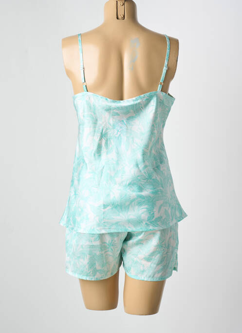 Pijamale scurte mâneci cu bretele ajustabile albastru CHRISTIAN CANE femme