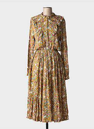 Rochie lungă mâneci lungi mâneci lungi verde DANIELLE ENGEL femeie