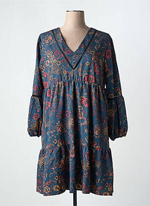 Rochie scurtă mâneci 3/4 mâneci 3/4 albastru DANIELLE ENGEL femeie