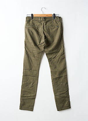 Pantalon chino țesătură poplin mărime normală verde LE TEMPS DES CERISES bărbat