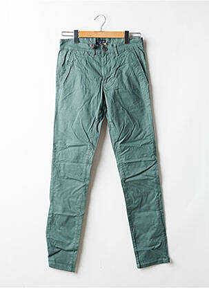 Pantalon chino țesătură poplin mărime normală verde TEDDY SMITH bărbat