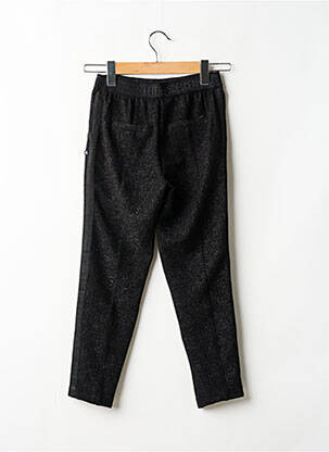 Pantalon drept croială dreaptă talie elastică negru LE TEMPS DES CERISES fată