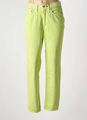 Pantalon drept închidere cu fermoar sub clapetă cu nasturi verde LEVI'S femeie