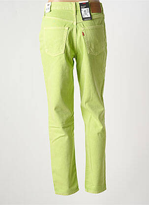 Pantalon drept închidere cu fermoar sub clapetă cu nasturi verde LEVI'S femeie