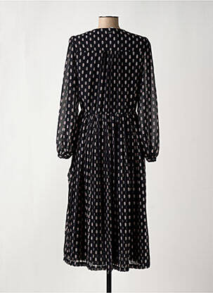 Rochie midi imprimeu fantezie mâneci lungi negru PEPE JEANS femeie