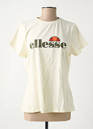 Tricou serigrafie flockată mâneci scurte galben ELLESSE femeie