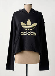 Hanorac cu glugă broderie mâneci lungi negru ADIDAS femme