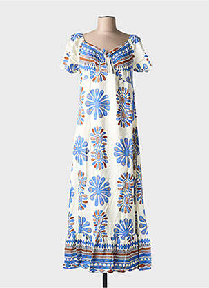 Rochie lungă albastru C'FLO femeie