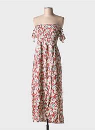 Rochie midi mâneci scurte mâneci scurte roșu C'FLO femme