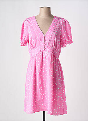 Rochie scurtă mâneci scurte mâneci scurte roz LILI & LALA femeie