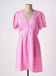 Rochie scurtă mâneci scurte mâneci scurte roz LILI & LALA femeie