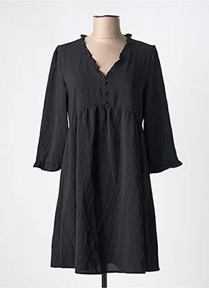 Rochie scurtă croială fluidă mâneci 3/4 negru LILI & LALA femeie