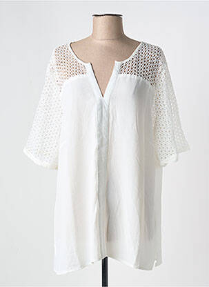 Tunică mâneci scurte alb NOOGAT BY AKOZ femeie