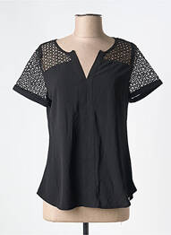 Top mâneci scurte mâneci scurte negru AKOZ femme