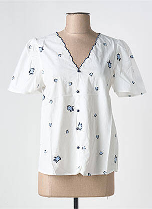 Top alb CERISE BLUE femeie