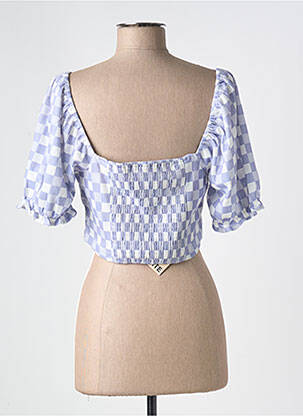 Top imprimeu fantezie mâneci scurte violet ELLI WHITE femeie