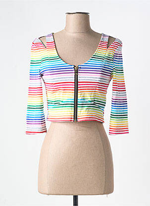 Top imprimeu fantezie mâneci lungi albastru H F WOMAN COLLECTION femeie
