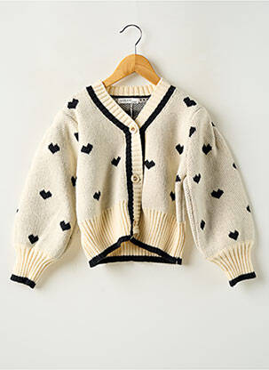 Vestă cu mâneci lungi bej LOEVIA fată