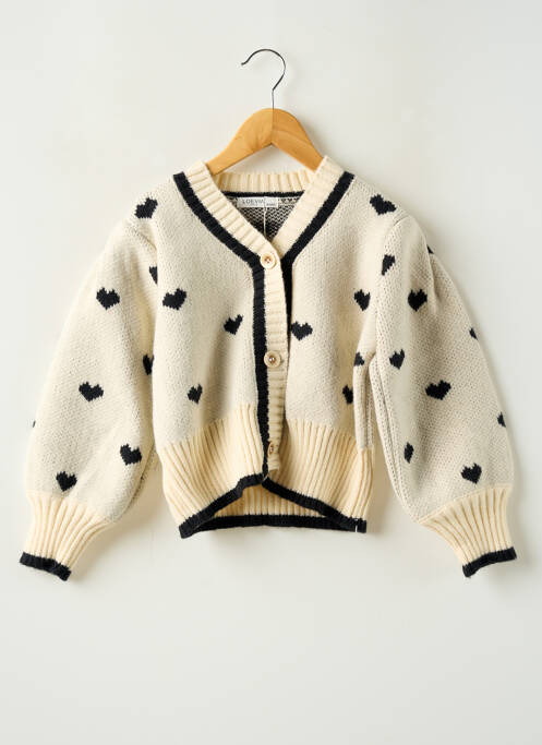 Vestă cu mâneci lungi bej LOEVIA fată