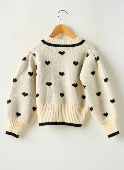 Vestă cu mâneci lungi bej LOEVIA fată