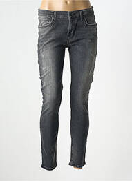 Blugi skinny efect uzat decolorat talie joasă gri LTB femme
