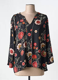 Bluză imprimeu floral mâneci 3/4 negru ROMEO POUR JULIETTE femme