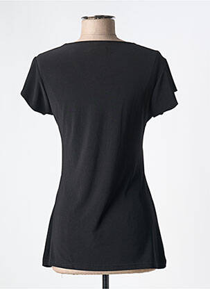 Tricou guler în v mâneci scurte negru MARY COOL femeie