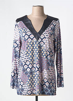 Tricou mâneci lungi mâneci lungi albastru MONACO COLLECTION femeie