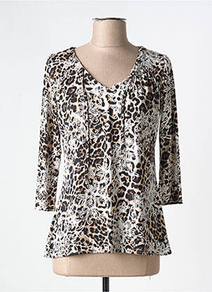 Tricou mâneci 3/4 mâneci 3/4 maro ROMEO POUR JULIETTE femeie