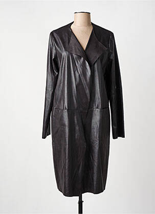 Palton lung negru PARISIENNE femeie